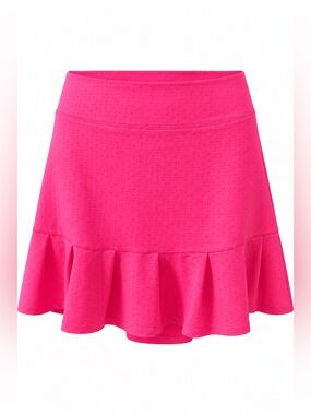 Daily Sports Bright Pink Circle Skirt with Ruffle Hem